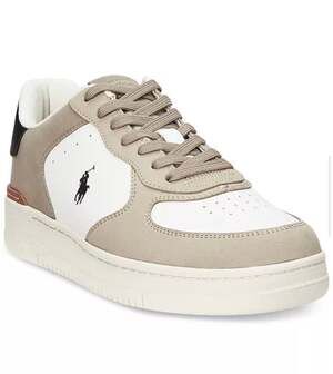 Polo Ralph Lauren Masters Court Nubuck and Leather Sneakers size men 9 w 10.5